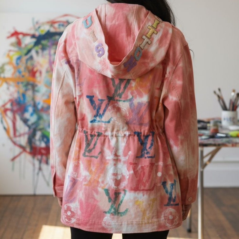 Slayerrr's Customs "HIPPIE, HIPPIE GROOVE" Hand Decorated Jacket, Torrid Size 1